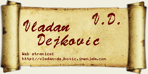 Vladan Dejković vizit kartica